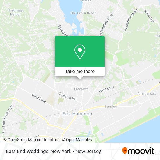 East End Weddings map