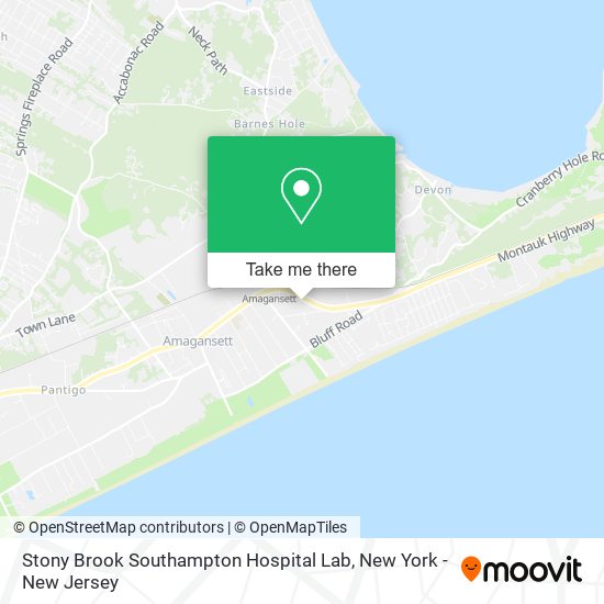Mapa de Stony Brook Southampton Hospital Lab