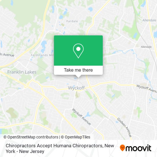 Chiropractors Accept Humana Chiropractors map