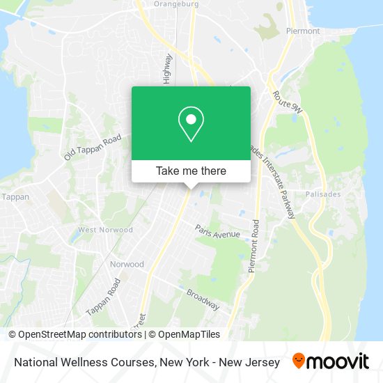 Mapa de National Wellness Courses