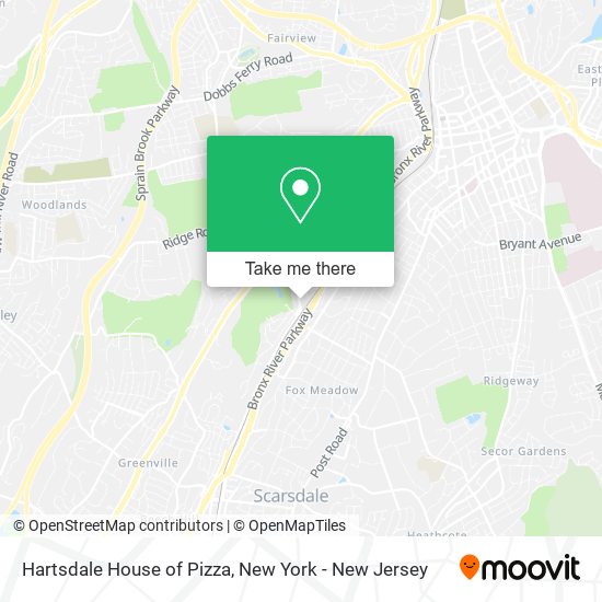 Hartsdale House of Pizza map