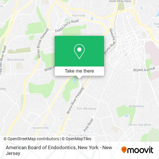 American Board of Endodontics map