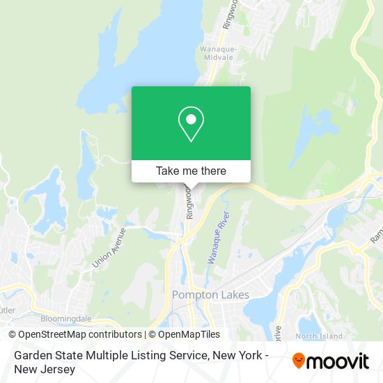 Mapa de Garden State Multiple Listing Service
