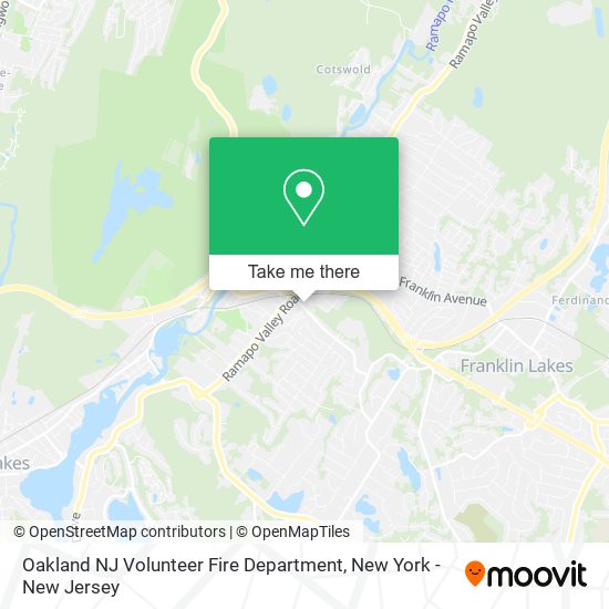 Mapa de Oakland NJ Volunteer Fire Department