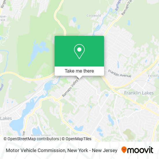 Motor Vehicle Commission map