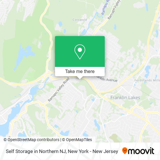 Mapa de Self Storage in Northern NJ