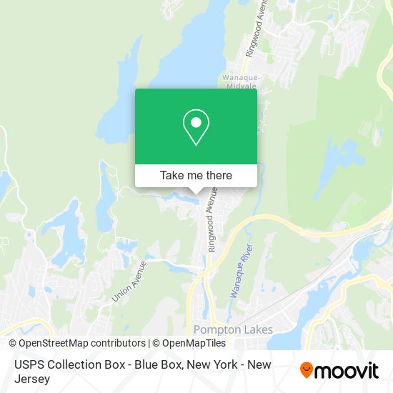 USPS Collection Box - Blue Box map