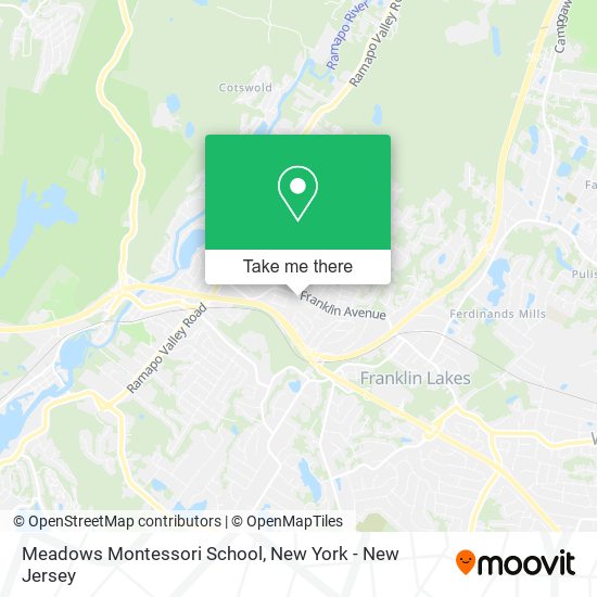 Meadows Montessori School map