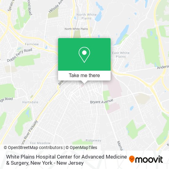 White Plains Hospital Center for Advanced Medicine & Surgery map