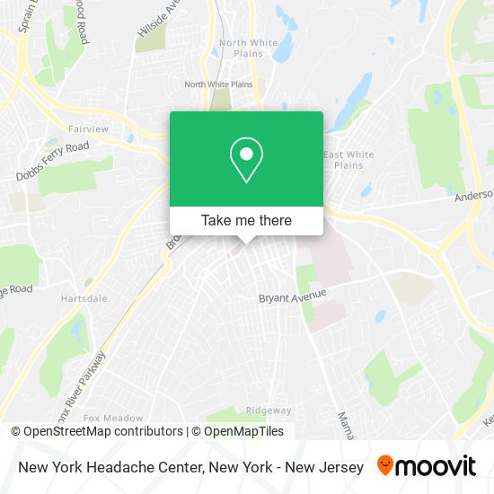 New York Headache Center map