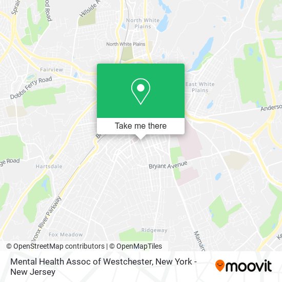 Mental Health Assoc of Westchester map