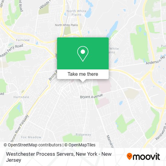 Mapa de Westchester Process Servers