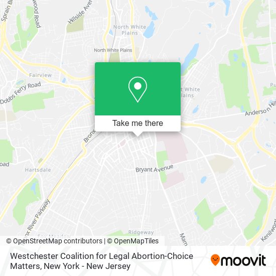 Mapa de Westchester Coalition for Legal Abortion-Choice Matters