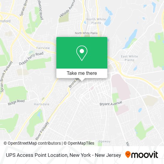 UPS Access Point Location map