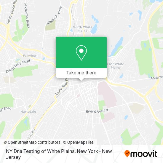 NY Dna Testing of White Plains map