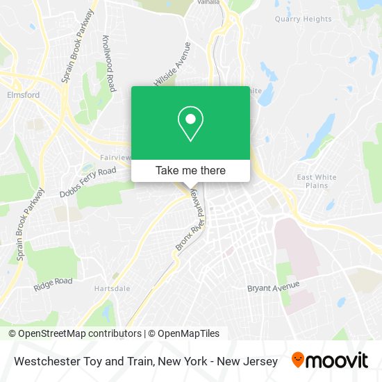 Westchester Toy and Train map