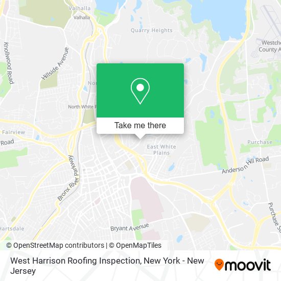West Harrison Roofing Inspection map
