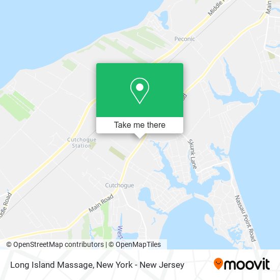 Long Island Massage map