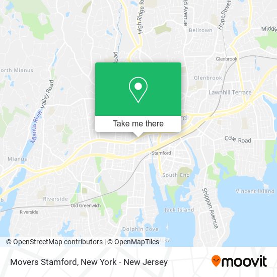 Mapa de Movers Stamford