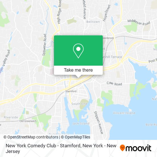 Mapa de New York Comedy Club - Stamford