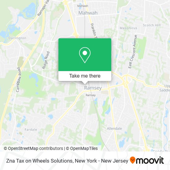 Zna Tax on Wheels Solutions map