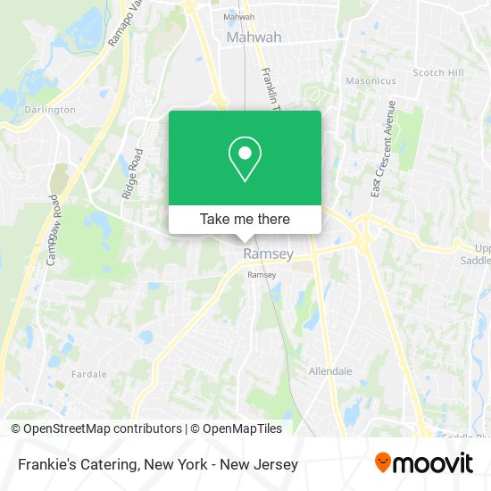Frankie's Catering map