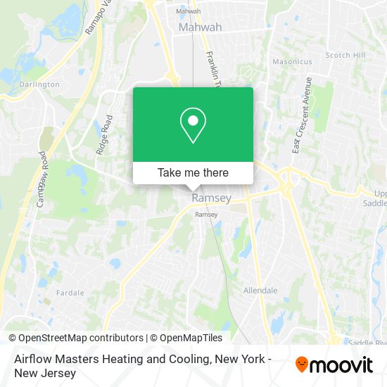 Airflow Masters Heating and Cooling map