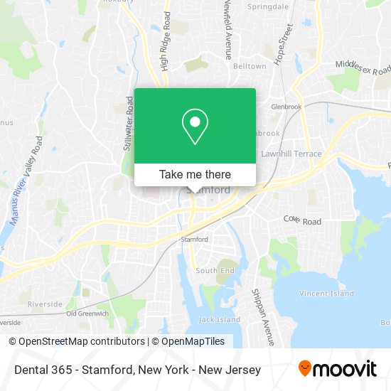 Dental 365 - Stamford map