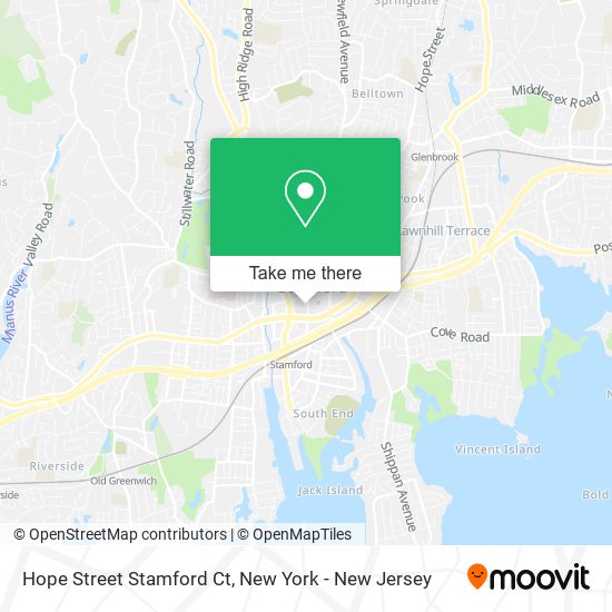Mapa de Hope Street Stamford Ct