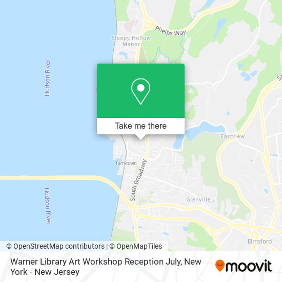 Warner Library Art Workshop Reception July map