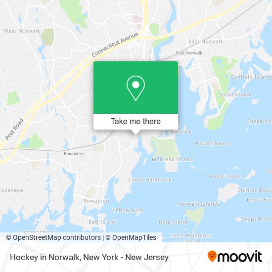Hockey in Norwalk map