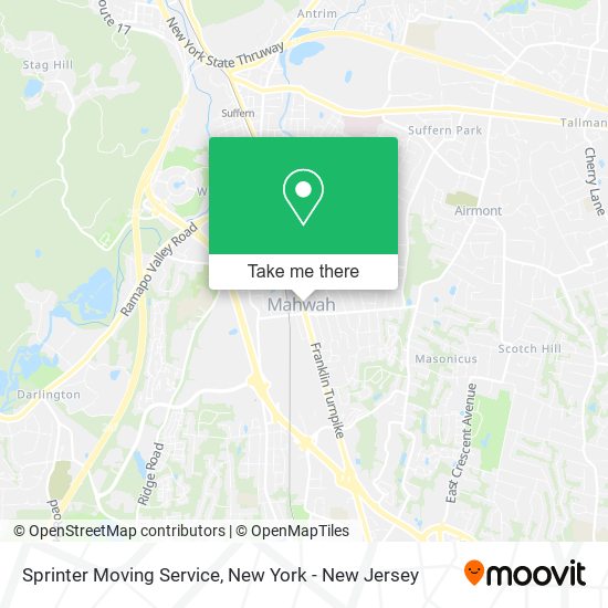 Sprinter Moving Service map