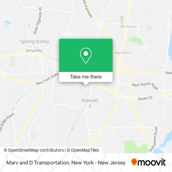 Marv and D Transportation map