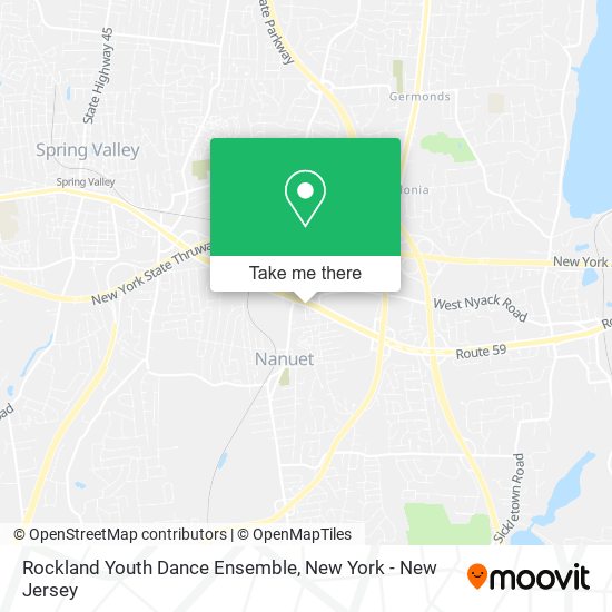 Mapa de Rockland Youth Dance Ensemble