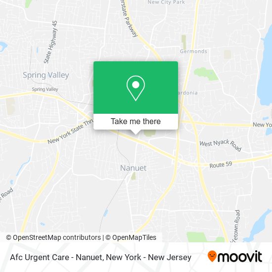 Afc Urgent Care - Nanuet map