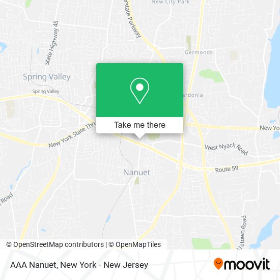 AAA Nanuet map