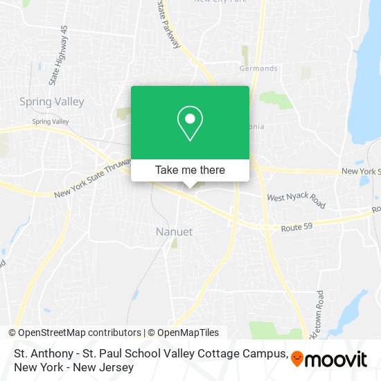 St. Anthony - St. Paul School Valley Cottage Campus map