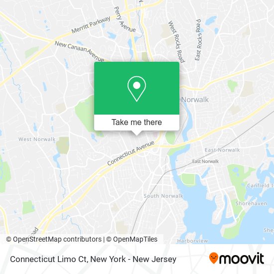 Mapa de Connecticut Limo Ct