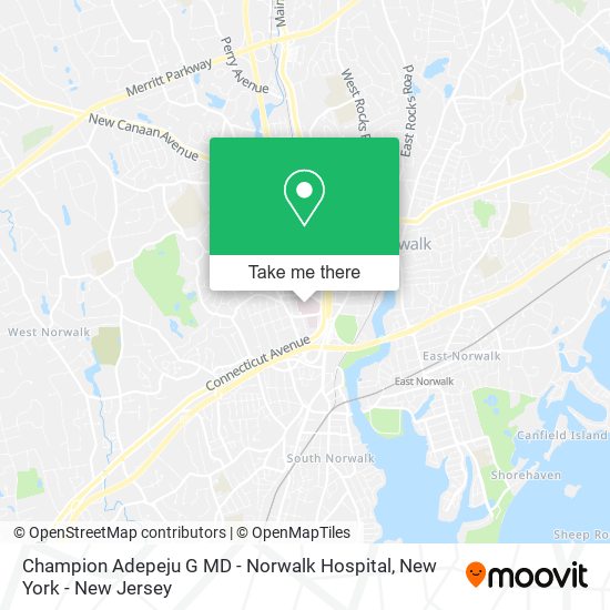 Mapa de Champion Adepeju G MD - Norwalk Hospital