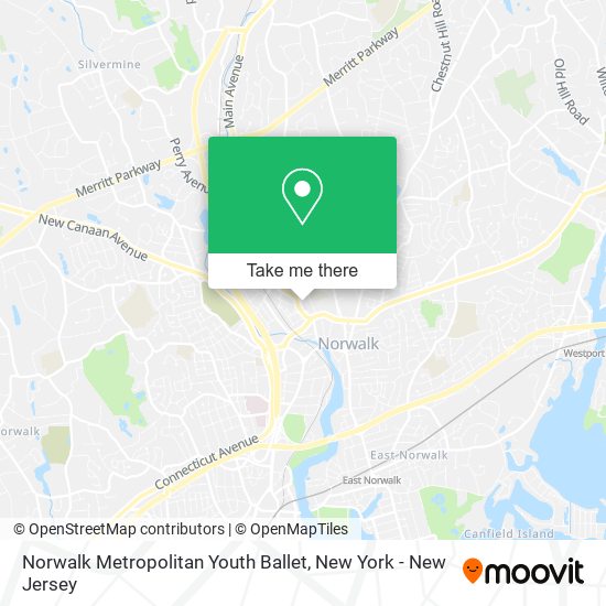 Norwalk Metropolitan Youth Ballet map