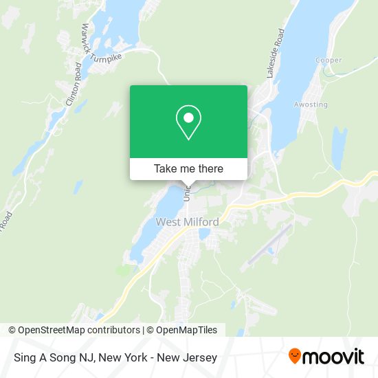 Mapa de Sing A Song NJ