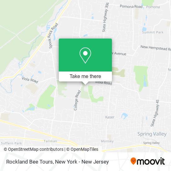 Rockland Bee Tours map