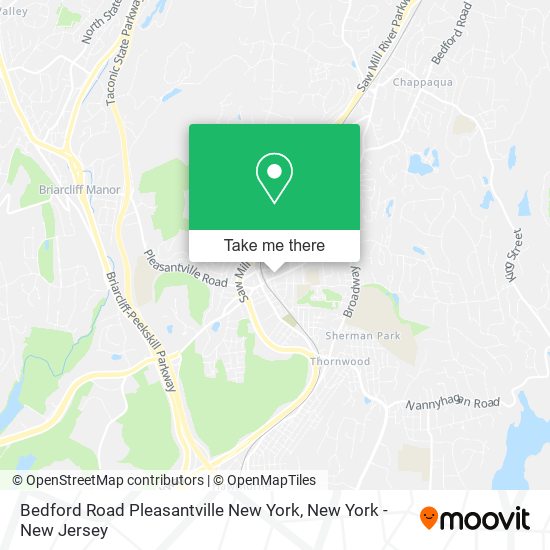 Mapa de Bedford Road Pleasantville New York