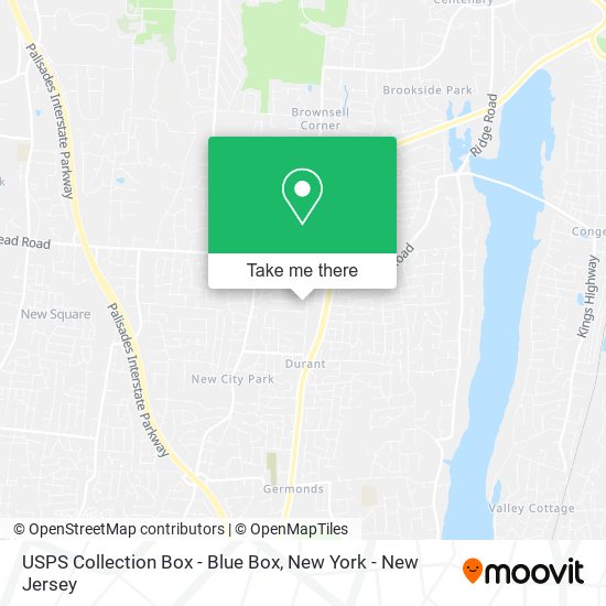 Mapa de USPS Collection Box - Blue Box