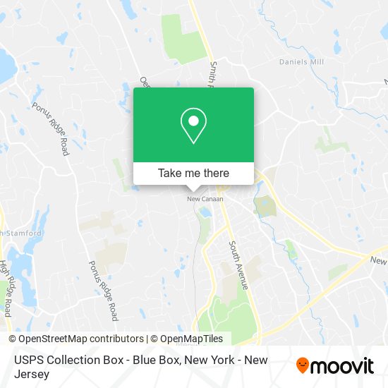 Mapa de USPS Collection Box - Blue Box