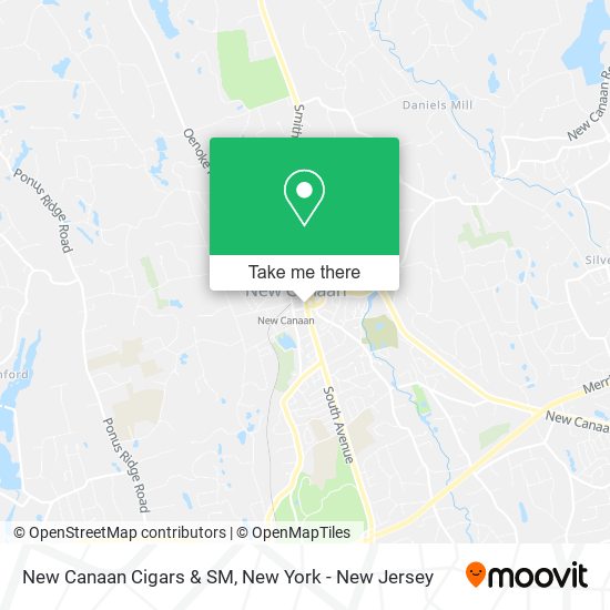 New Canaan Cigars & SM map