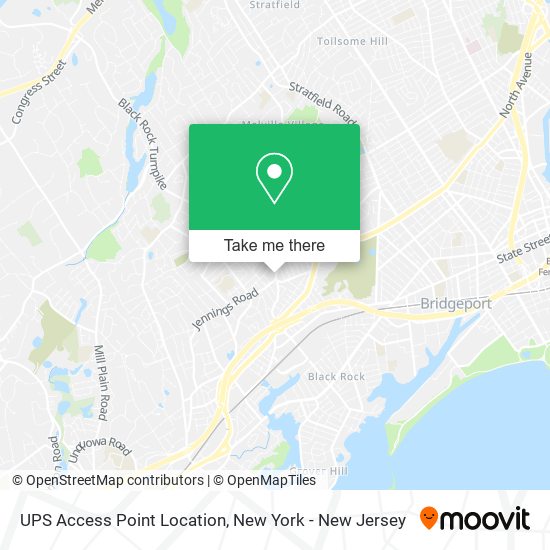 UPS Access Point Location map