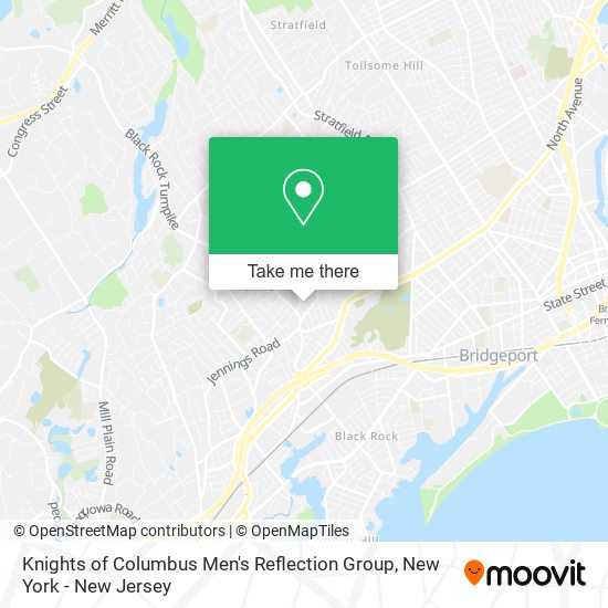 Knights of Columbus Men's Reflection Group map