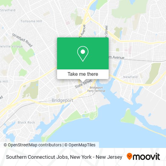 Southern Connecticut Jobs map