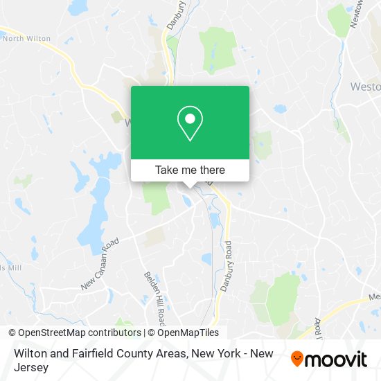 Wilton and Fairfield County Areas map